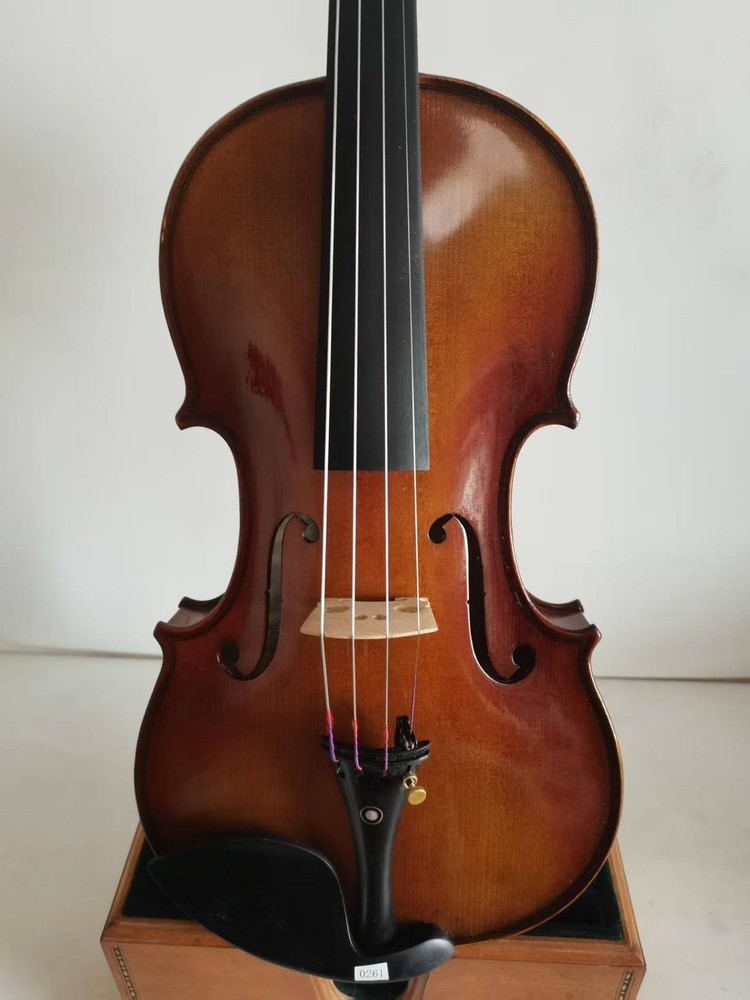 Top 4/4 Violin Solid flamed maple back old spruce top hand carved the STATUE 261