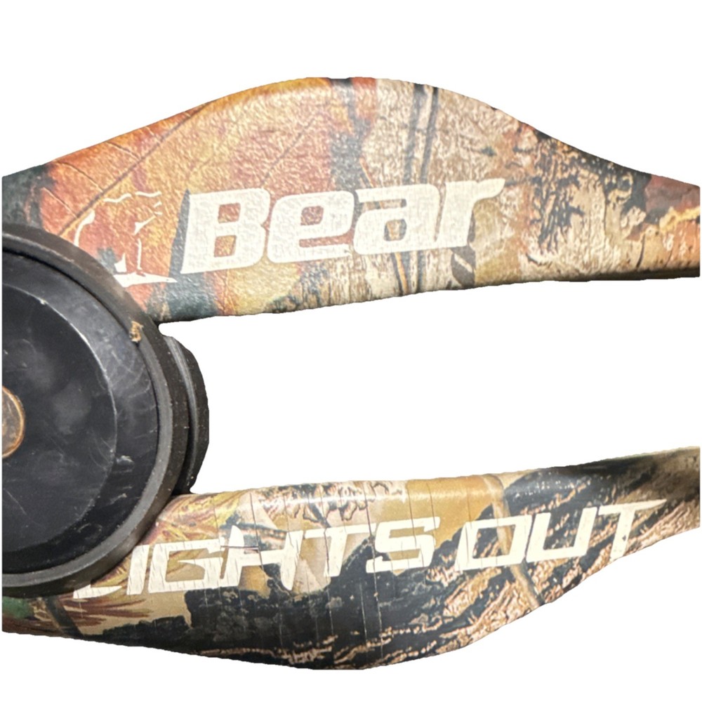Bear Lights Out Compound Bow 28" 60lbs Camouflage w/ Sight, Release, Case