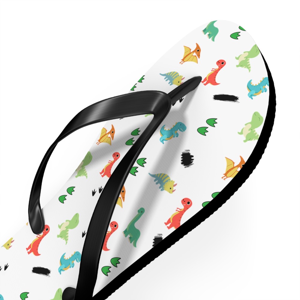 Dinosaur pattern Flip Flops Dino summer