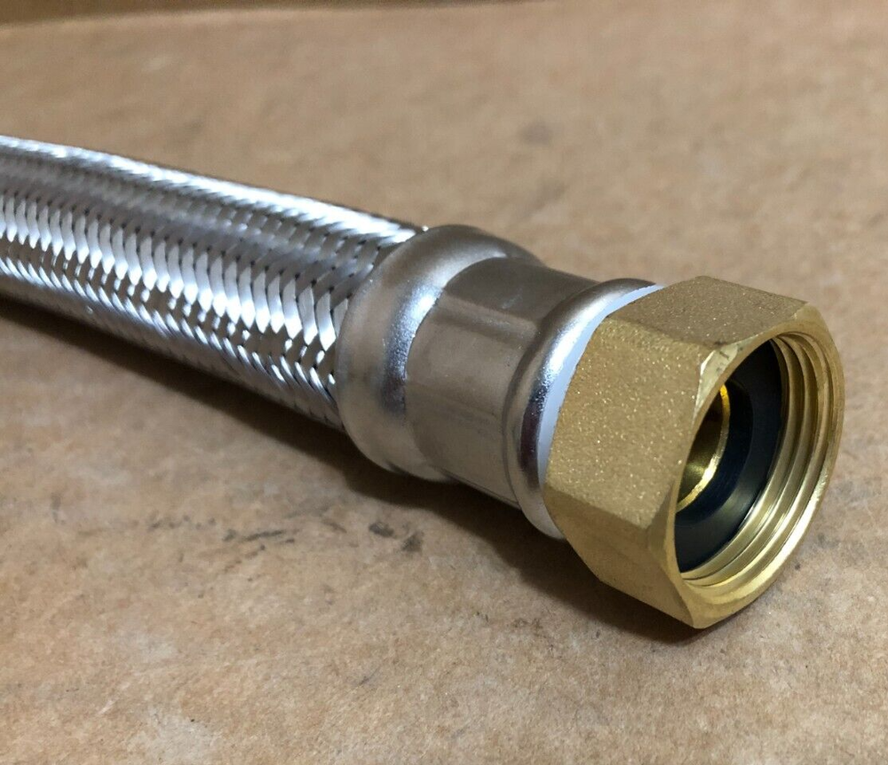 Water Heater Connector Hose, Braided Stainless Steel, 3/4 Fip X 24 in. **