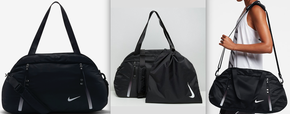 Nike Solid Auralux Club Bag Women Black/White