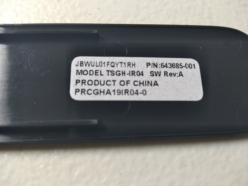 HP Wireless Multimedia Remote Control 643685-001 Hewlett Packard OEM