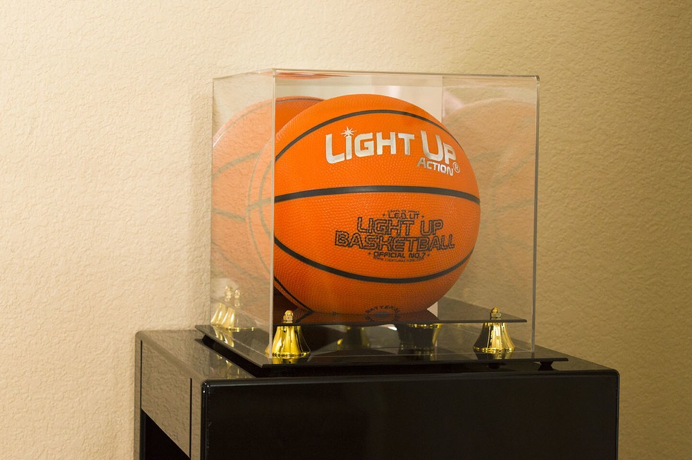 Deluxe UV Protected Full Size Basketball Display Case w/ Mirror Back