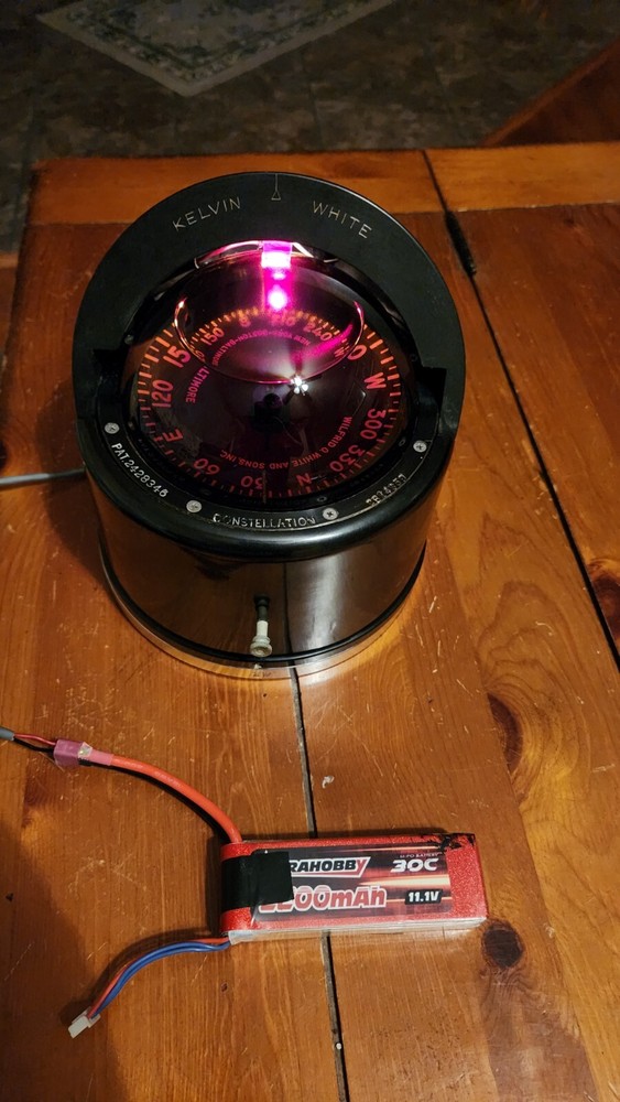 Compass, Kelvin White Constellation Marine Boat Navigation Compass 12 V