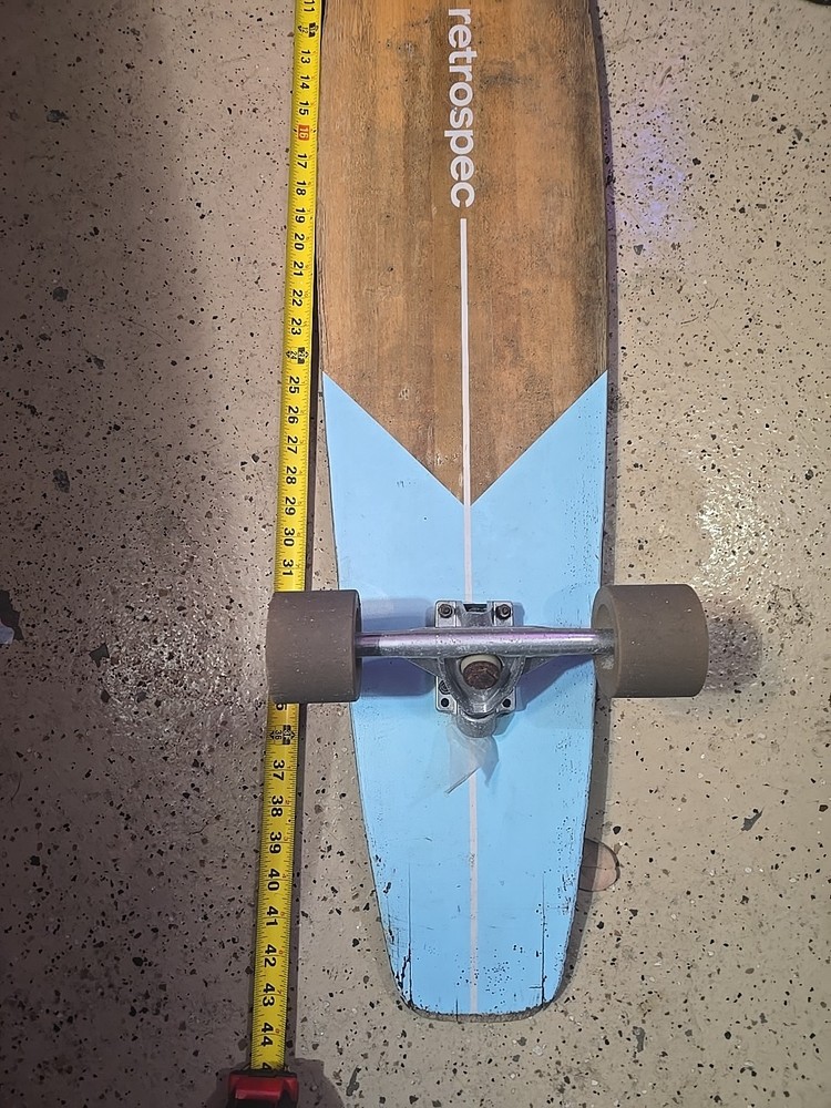 RETROSPEC NEW Skateboard Complete 44" Zed Longboard Cruiser Maple Deck Aqua P...