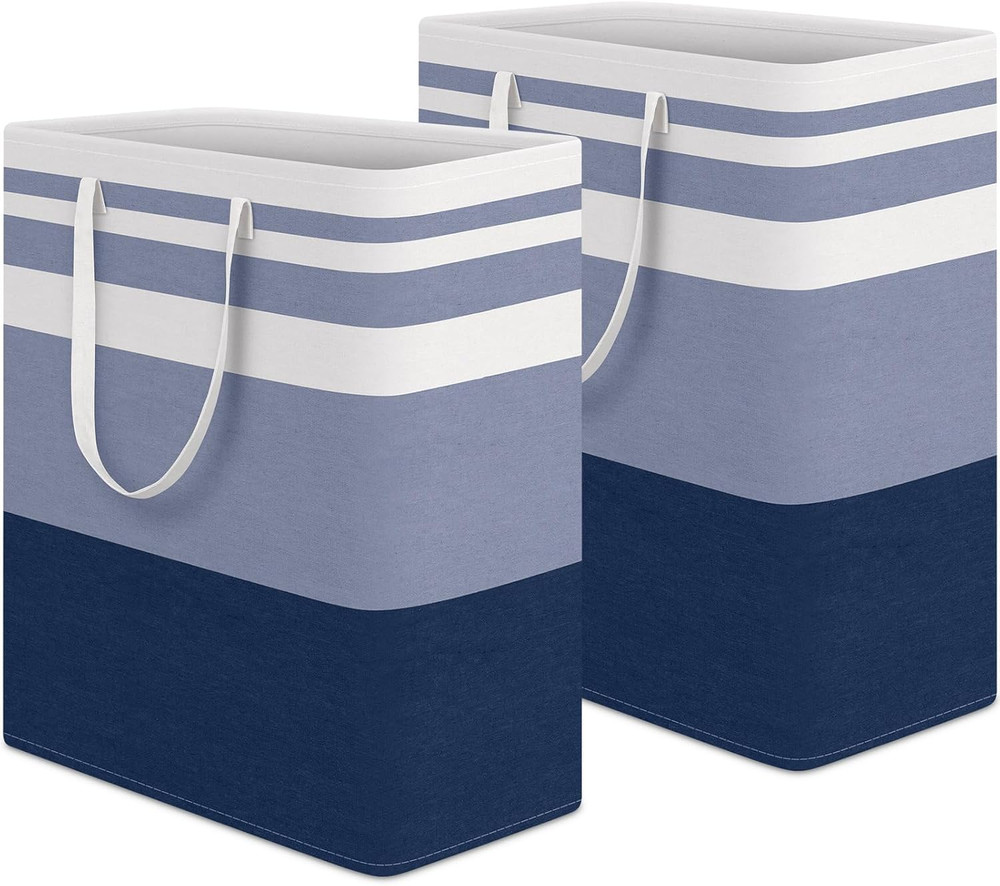 2pc 100L Large Laundry Basket,Waterproof Freestanding Laundry Hamper,Collapsible
