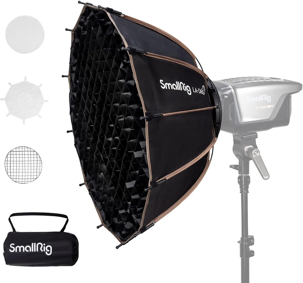 Professional 65cm Parabolic Softbox with Diffusers - Easy Quick Release Feature