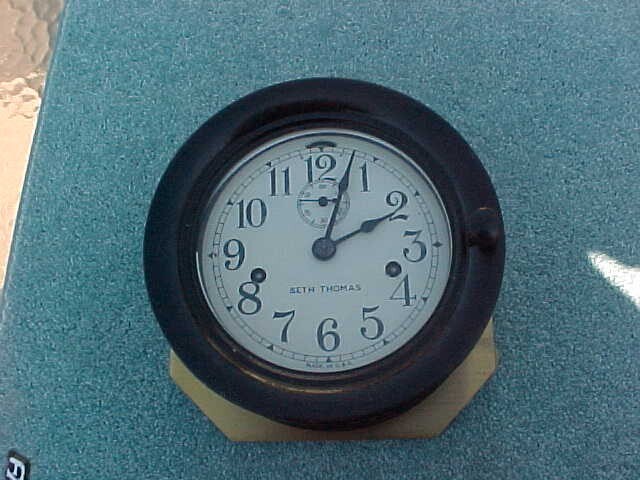 Vintage SETH THOMAS WWll Navy Ships Deck Clock