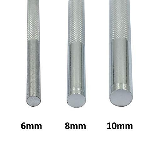 DGOL 7 pcs Metal Domed Rivet Fixing Setting Tool Spike Rivets 7pcs Rivet Setter