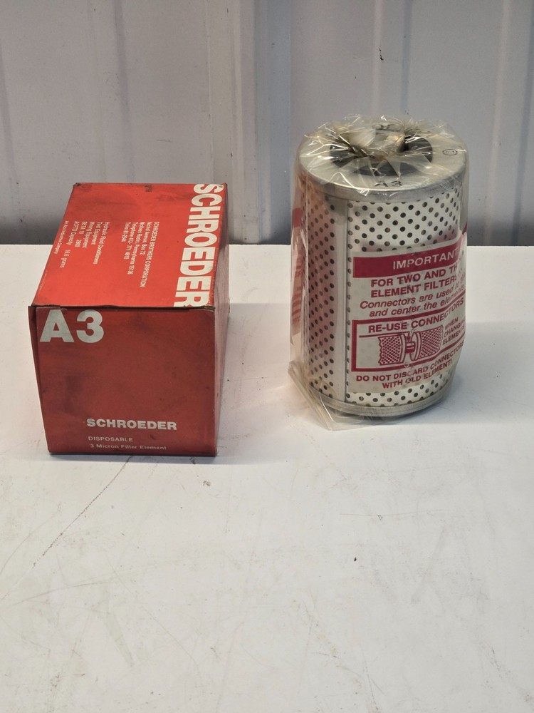 SCHROEDER HYDRAULIC FILTER ELEMENT A3 NEW IN BOX fc