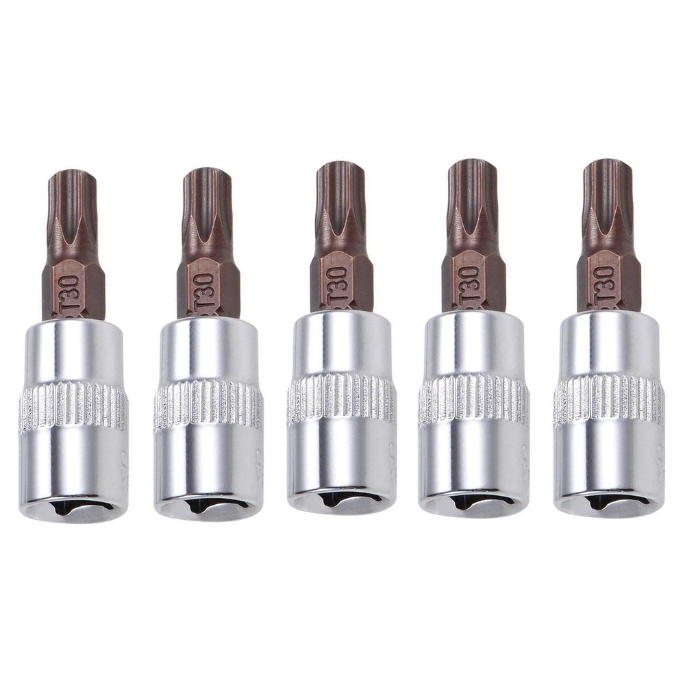 5pcs T30 Torx Bit Socket 35mm / 1.38 inch Length Universal DIY Hand Work Tool