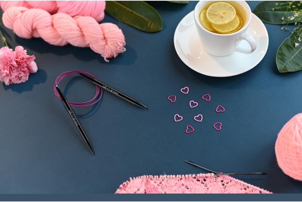 Elegant Interchangeable Circular Knitting Needles Set - 9 Sizes & Accessories