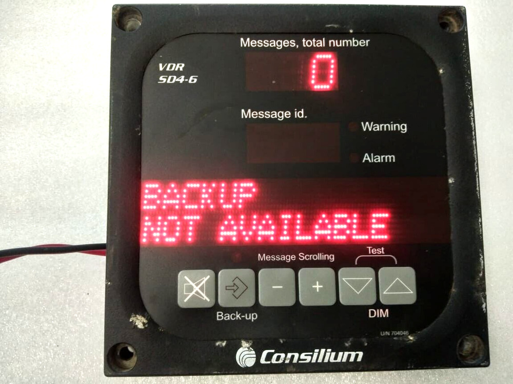 CONSILIUM SD4-6 VOYAGE DATA RECORDER S-VDR REMOTE CONTROL VDR PANEL