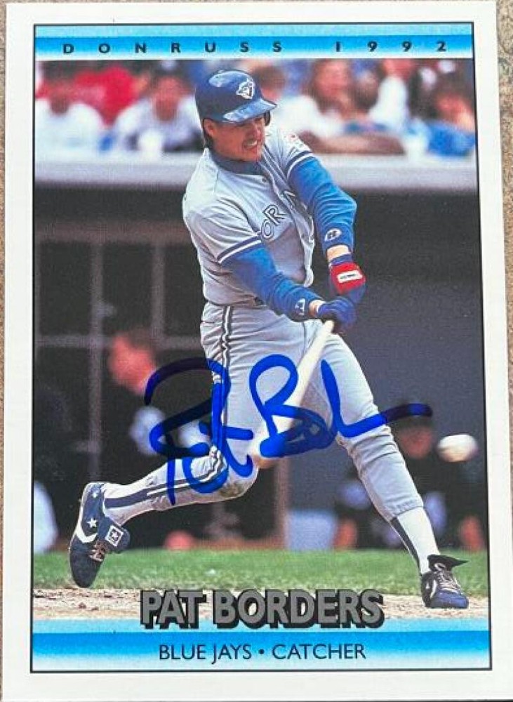 Pat Borders Autographed 1992 Donruss #379