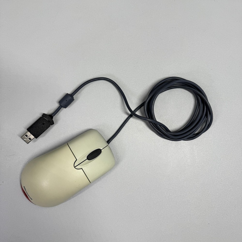 Microsoft Wheel Mouse Optical USB and PS/2 E-C011-00-2225 White Tested