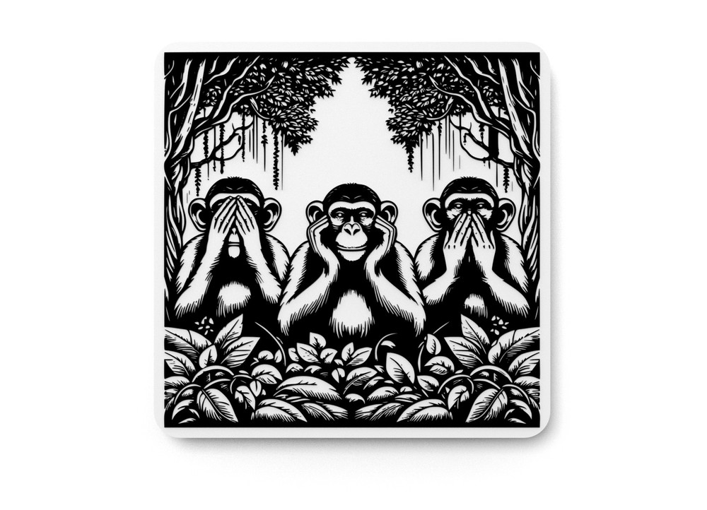 Three Monkey | Funny sign For Home or Office