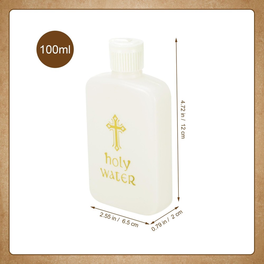 6 PCS 100ml Plastic Holy Water Container Empty Bottles for Religious Purposes