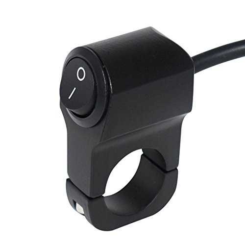 Weather-Resistant 12V Push Button Handlebar Switch for Motorcycle & ATV Lighting