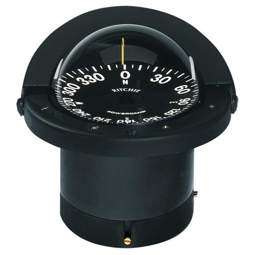 Ritchie Compass, Flush Mount, 4.5" Dial, Black FN-201