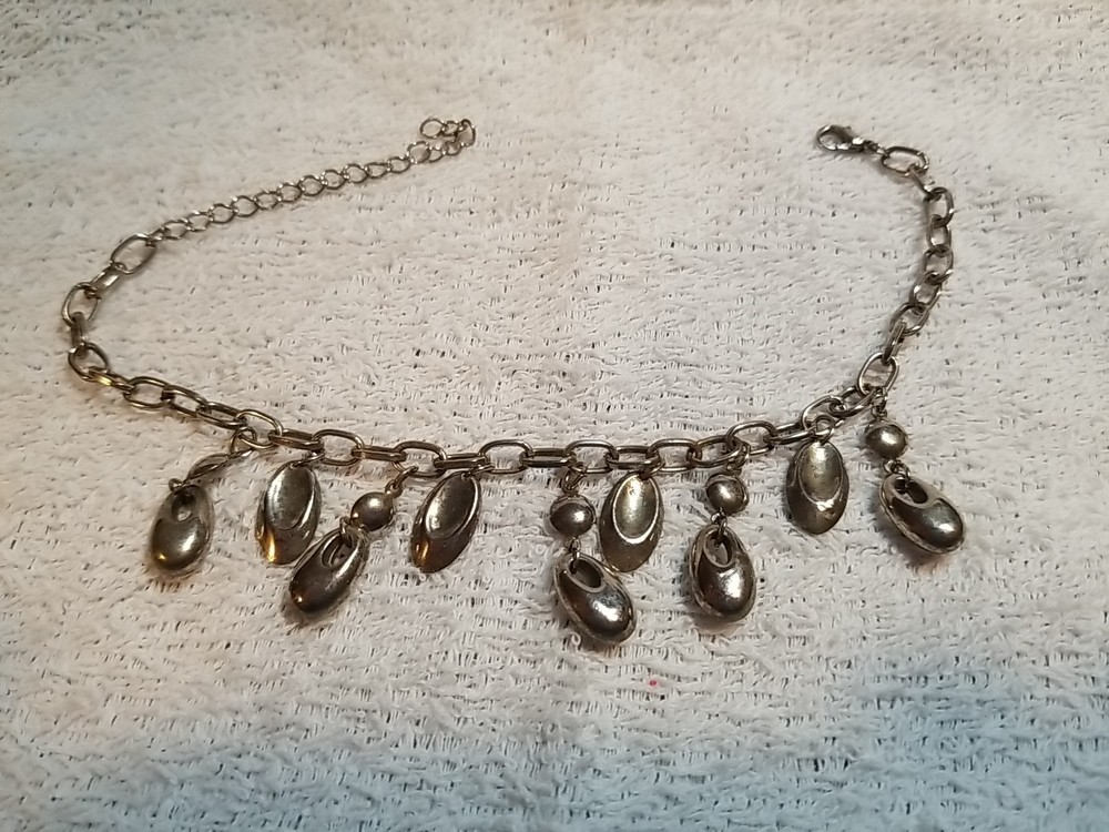7.5" Silvertone Bracelet W/2.5" Extender Unmarked