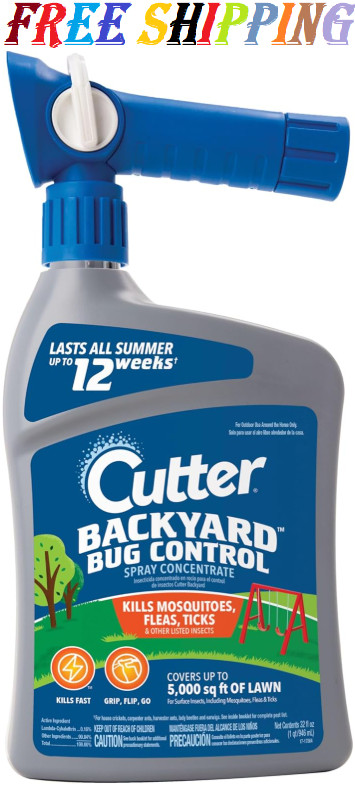 Cutter Backyard Bug Control Spray Concentrate, Fleas,Mosquito Repellent,32 fl oz