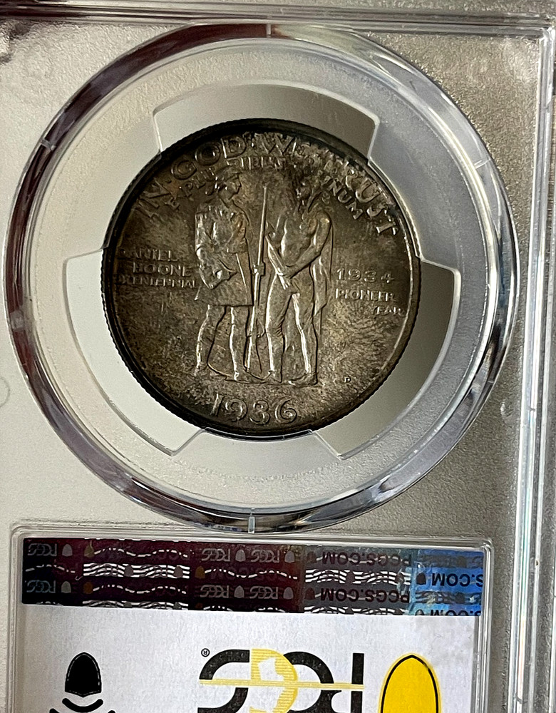 1936-D Daniel Boone Silver Commemorative Half Dollar - PCGS MS65-Gold Shield!