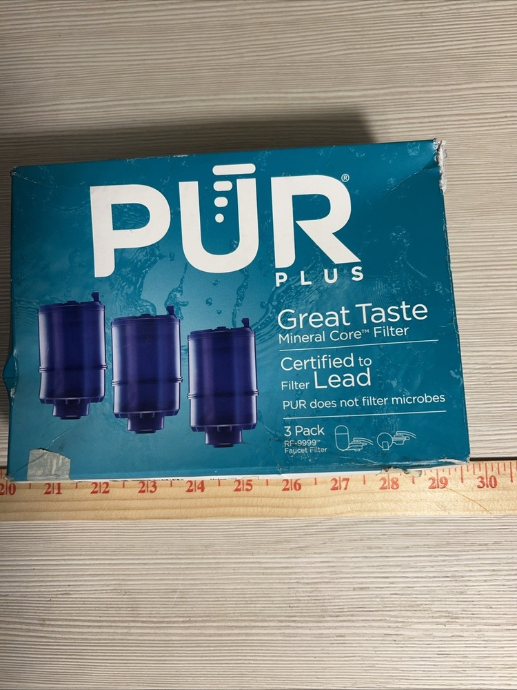 Damaged Box - PUR RF-9999-3 3-Stage Faucet Filter Cartridge - Blue (Pack of 3)