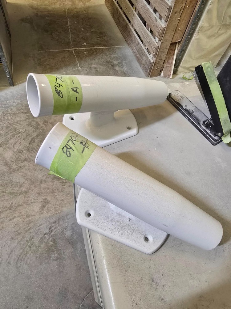 Rod Holder Transom Mount 15 Deg White Powder Coated