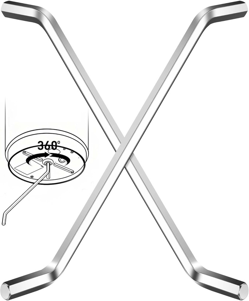 2PCS Garbage Disposal Wrench Steel Allen Tool Extended Grip for Kitchen Sink