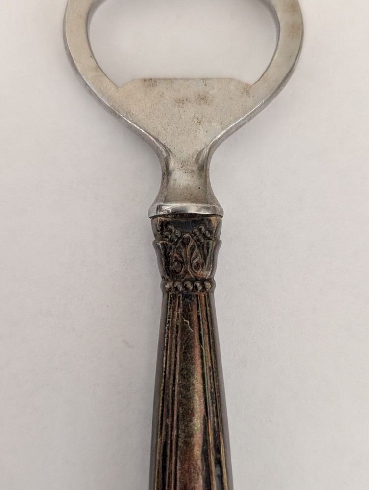 Vtg Bottle Opener RAADVAD RUSTFRI Silver Handle Nice Silverplate Denmark Barware