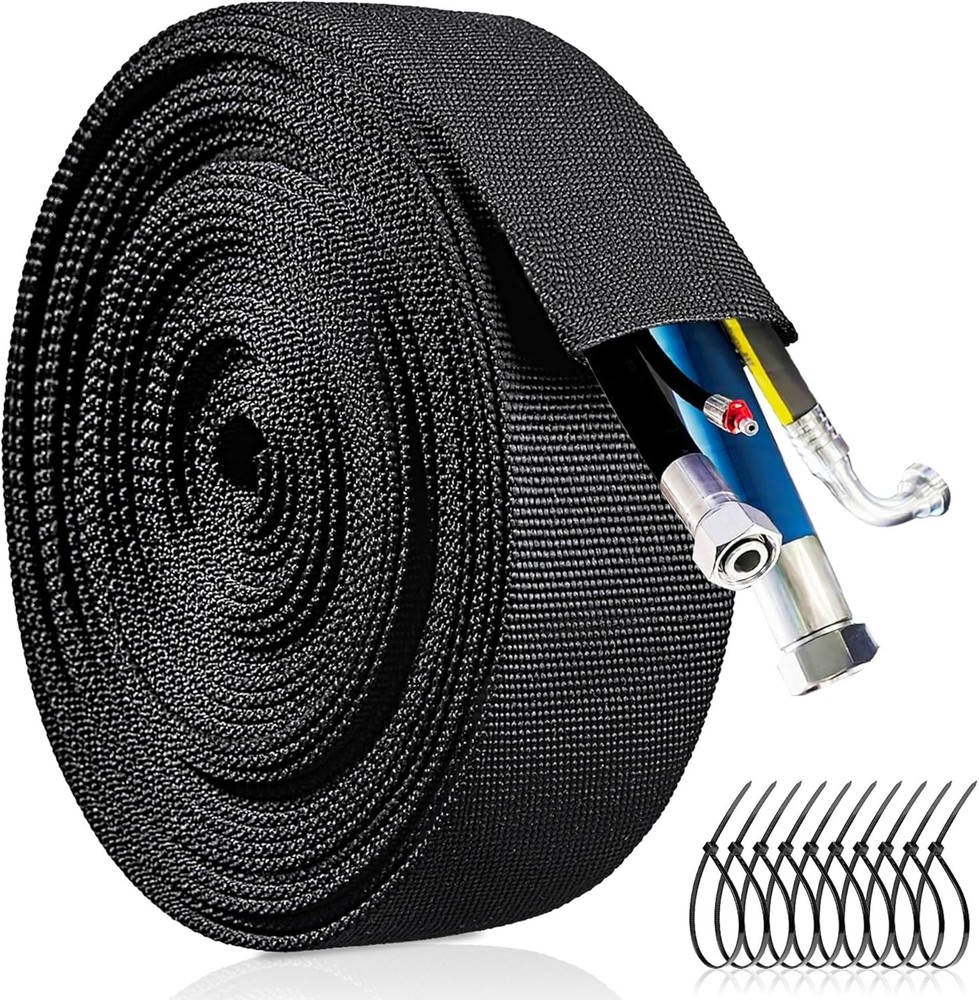 Nylon Hydraulic Hose Protector Sleeve 26.5ft - 1.3 inch ID Hose Sheath Hydraulic