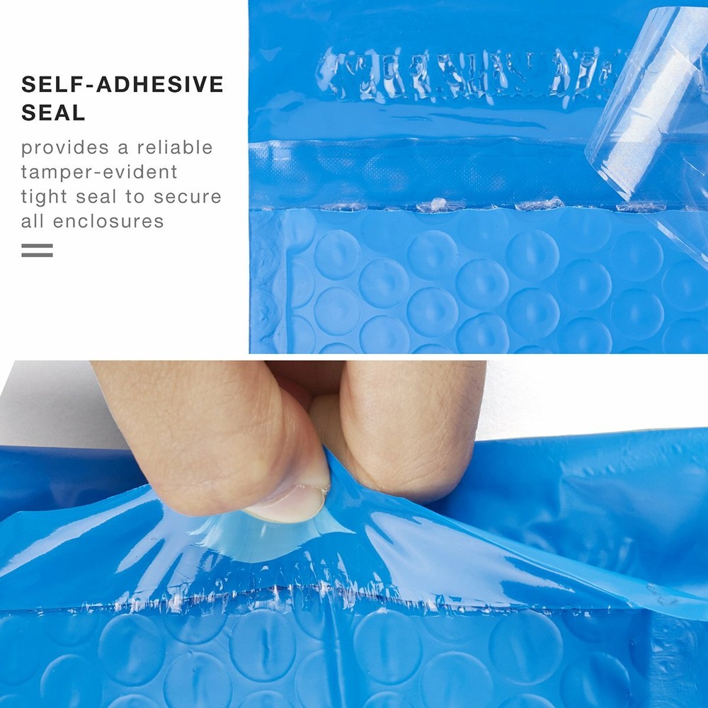 25 Blue Poly Bubble Padded Envelopes Self-Sealing Mailers 6X10 (Inner 6x9)