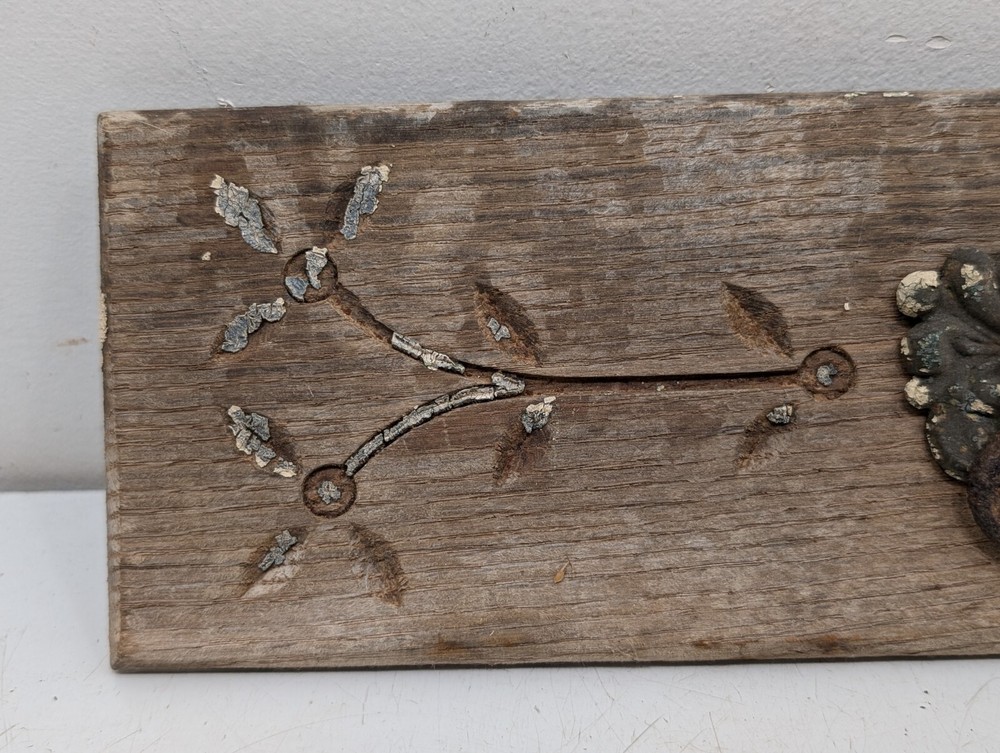 Architectural Salvage Wood Drawer Front Ornate Victorian Primitive Drawer Pull
