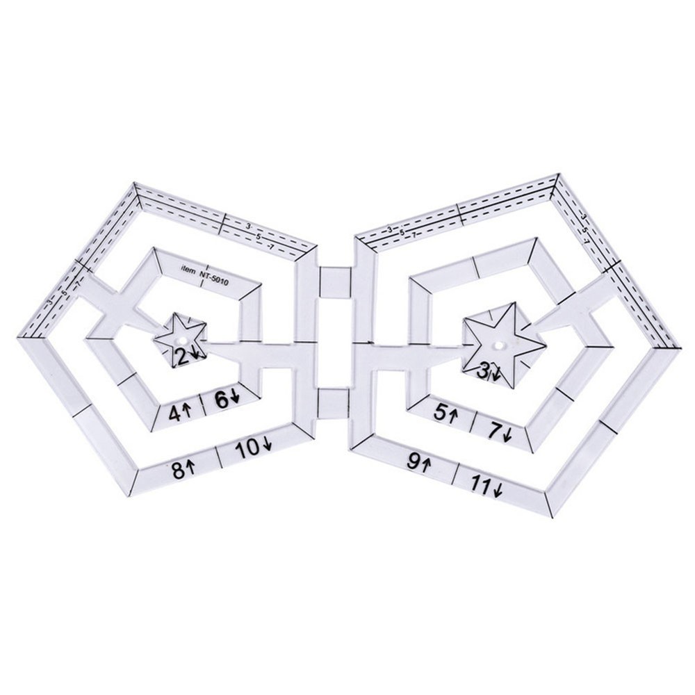 Patchwork Ruler Unique Design High-quality Acrylic Measuring Multi-function