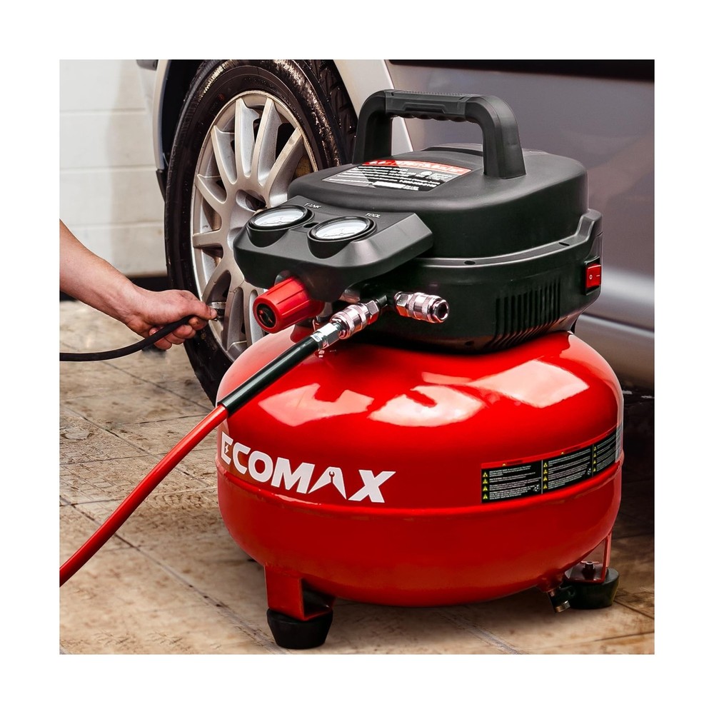 Air Compressor, 6-Gallon Pancake Air Compressor, MAX 175PSI, Compressor for A...