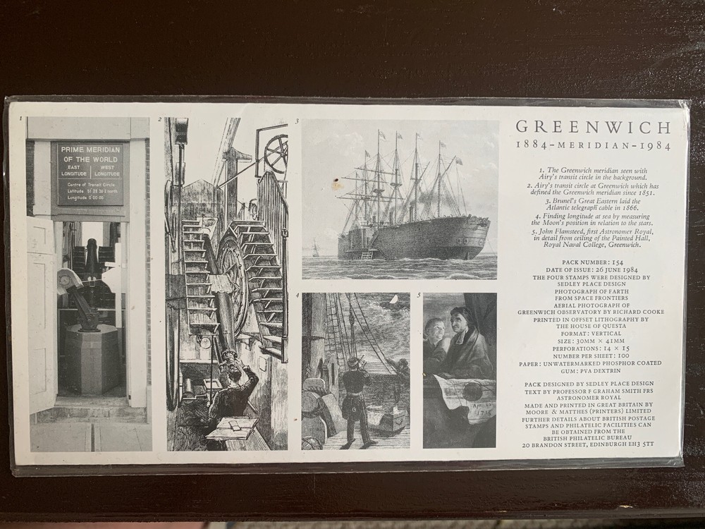 Great Britain 1984 Commemorative Presentation Pack: Greenwich Meridian