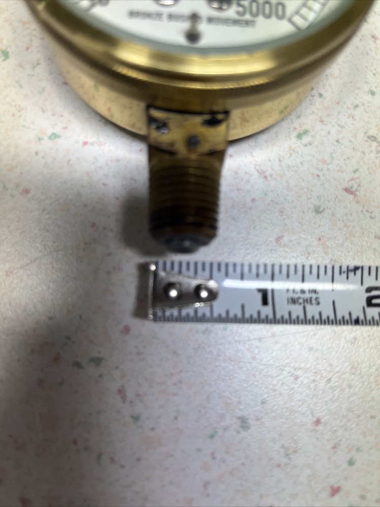 Marsh 5000 PSI Brass Pressure Guage
