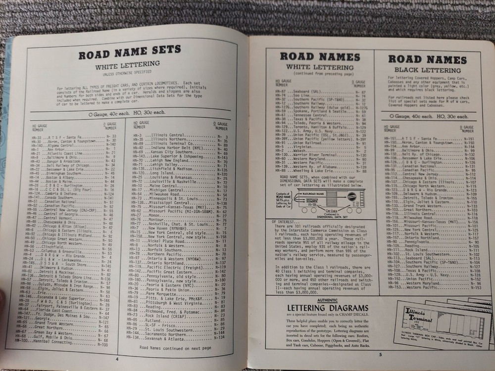 Champ Decals Catalogs #67 And #71