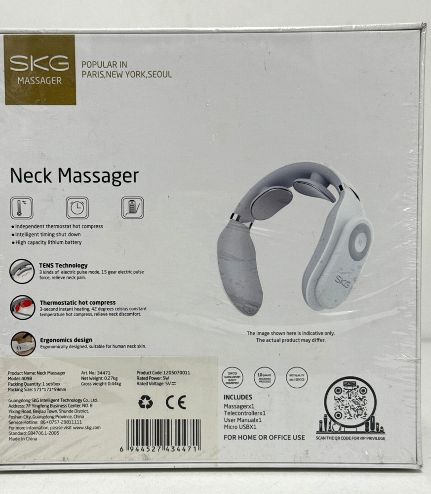 SKG Smart Neck Massager With Heating Function Wireless 3D Portable 4098