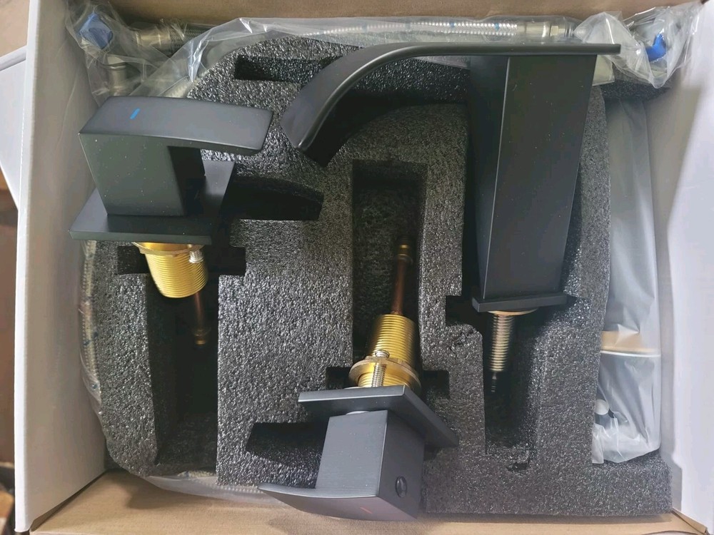 Split Basin Waterfall Faucet- Black