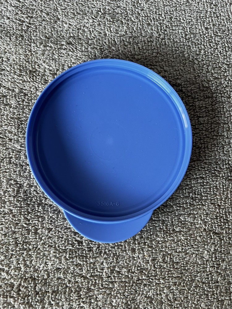 Tupperware #4081A 200 ml 6 oz Clear Container with Blue Lid￼