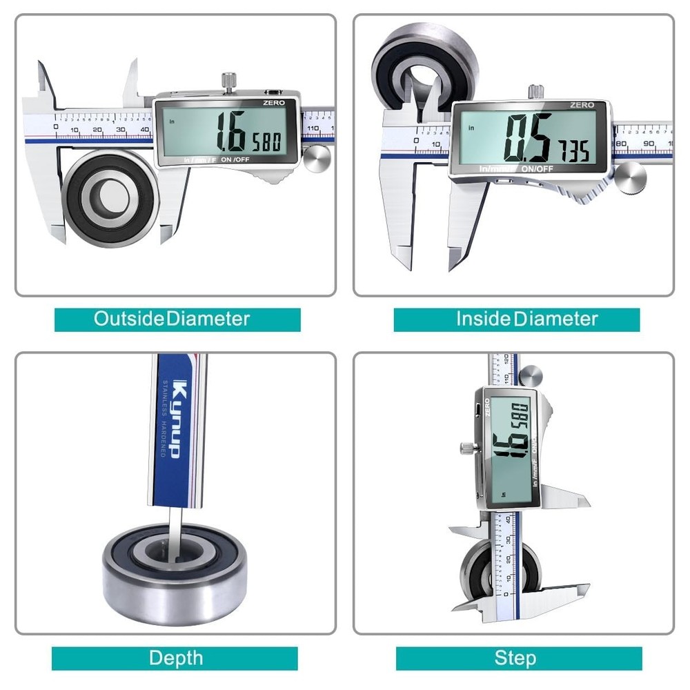 6 Inch Digital Caliper DIY Tool, Stainless Steel