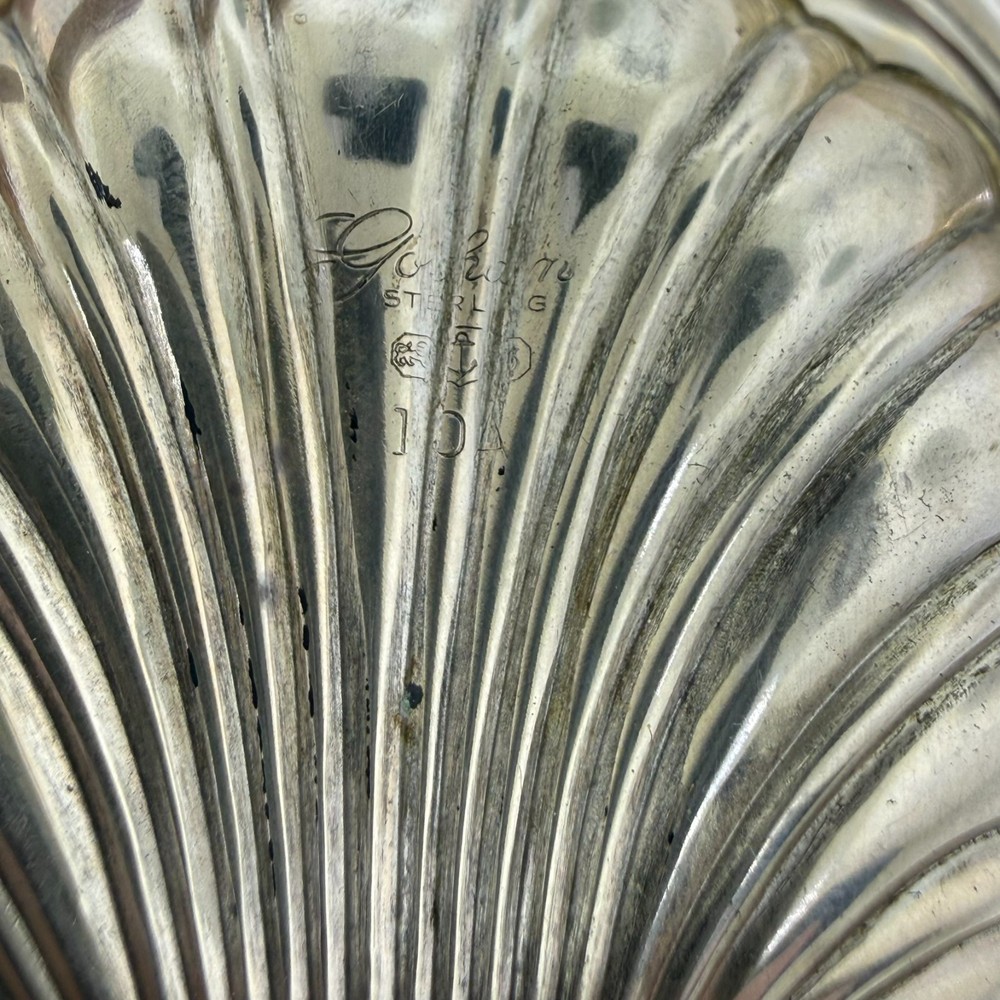 Cartier Gorham Sterling Silver Shell Ashtrays Set 2 Solid Vintage Dish