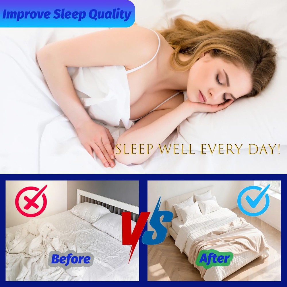 Bed Sheet Holders Keep Sheets Firm & Tight, Upgraded Bed Sheet Fasteners Easy...