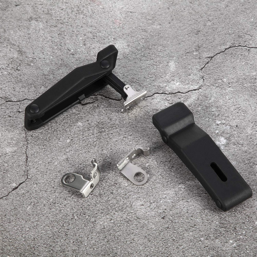 2 Pieces Rubber Latch Flexible Front Storage Rack 4 Inch with Hole, Over...