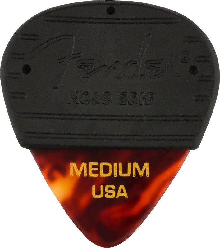 Fender MOJO GRIP Guitar Picks, Celluloid, MEDIUM, 3-Pack, Tortoise Shell