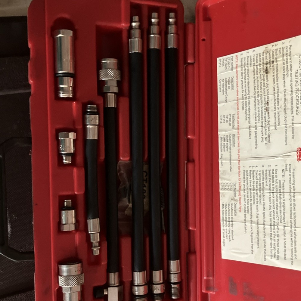 Mac Tools Engine Compression Test Kit for CT100/CT50 with Case Made in USA
