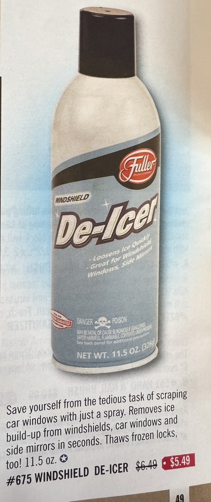 Fuller Brush WIndshield De-Icer - New Old Stock