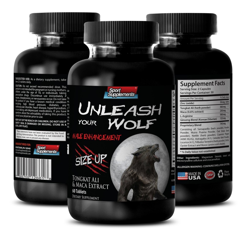 Adaptogen Wellness Formula – UNLEASH YOUR WOLF – Maca & Ginseng 1Bot 60Caps
