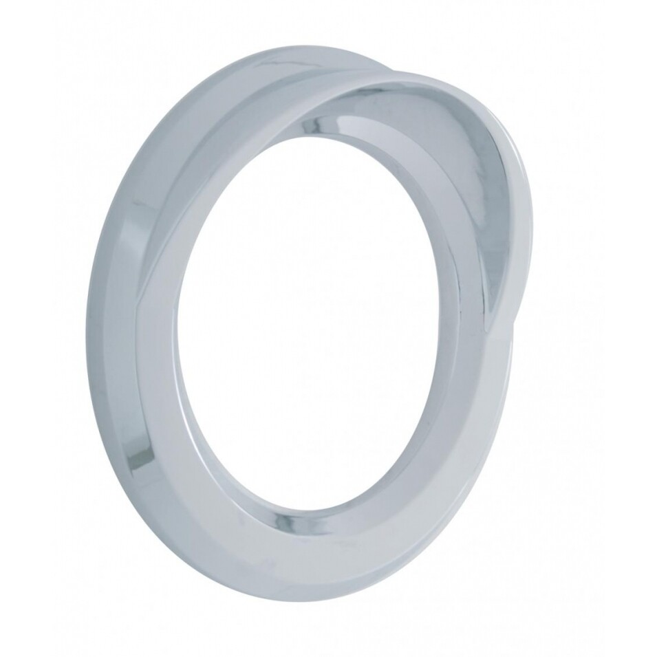 4" Chrome Plastic Security Ring w/ Snap-On Visor - Set of 2